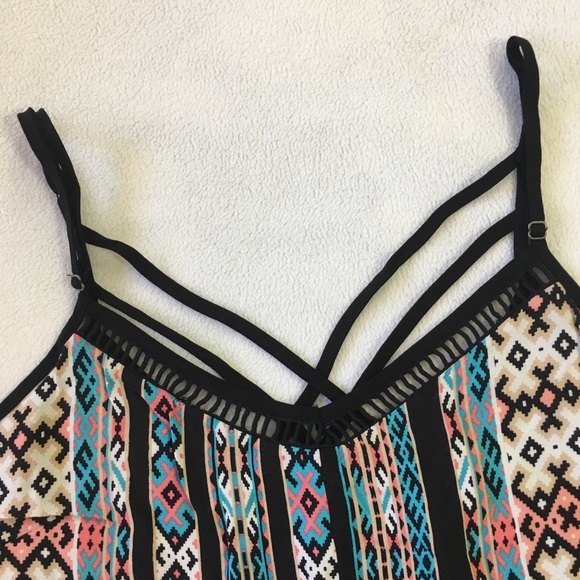 Forever 21 colorful adjustable strap crop tank top - Picture 3 of 6